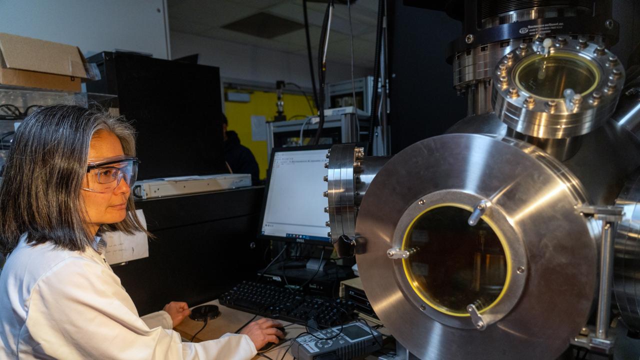 Professor of Materials Science and Engineering Yayoi Takamura conducts research in her lab.