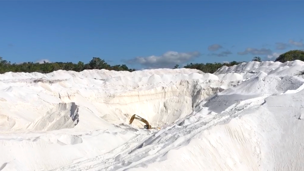 silica quartz sand mine in Brazil