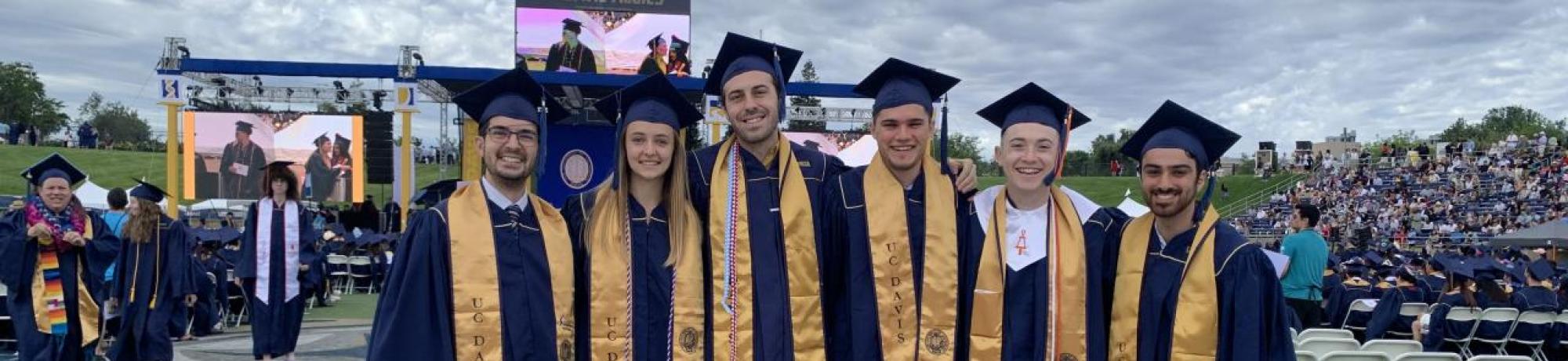 Students stand together for UC Davis commencement